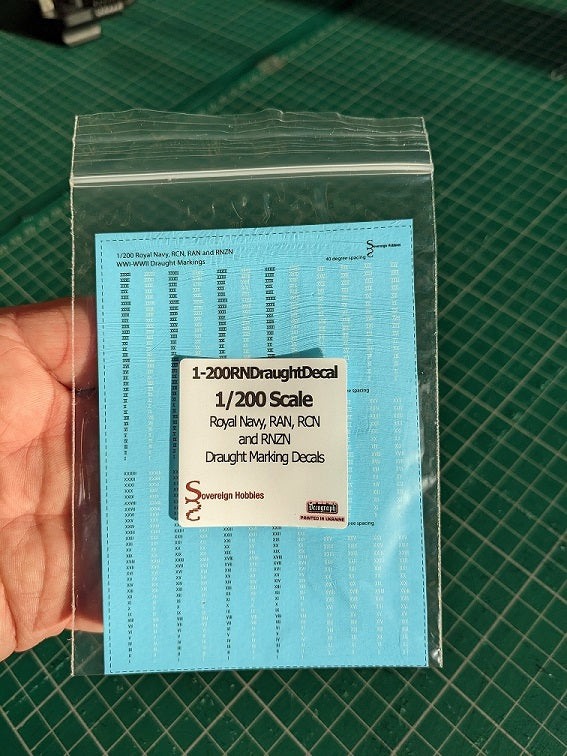 Royal Navy, RAN, RCN and RNZN Draught Marking Decals (Bundle of Decals plus Downloadable Instructions)