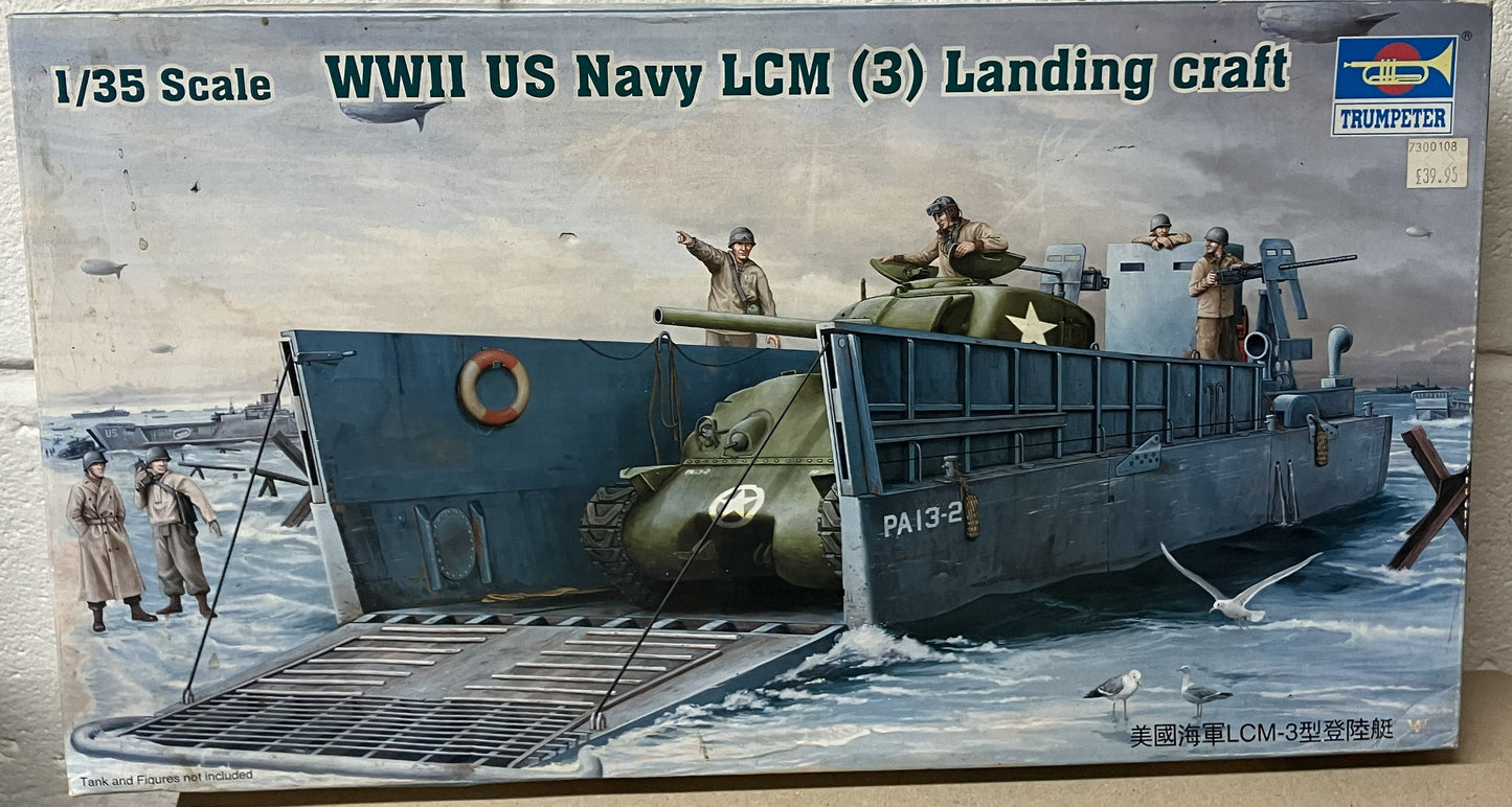 1/35 Trumpeter LCM (3) Landing Craft + Crew Figures